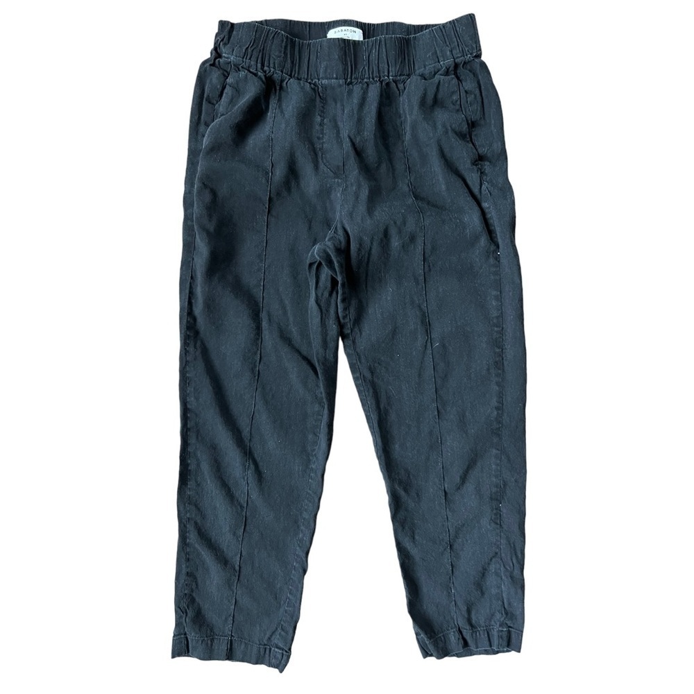 Aritzia Babaton Linen Blend Black Pull On Trouser Pants XS